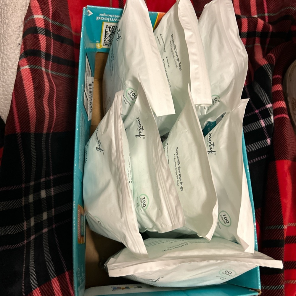 Breast milk storage bags